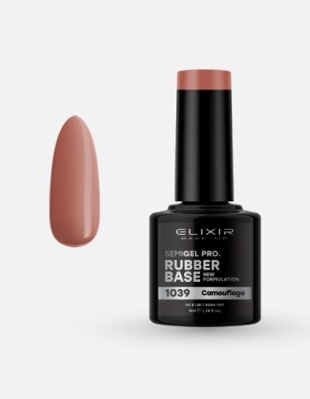 Elixir Semi Gel Ημιμόνιμο Βερνίκι 8ml – #1039 (RUBBER BASE CAMOUFLAGE)
