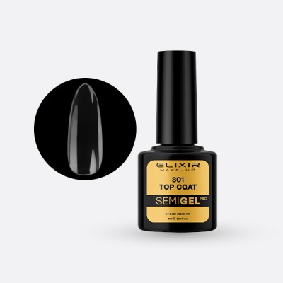 Elixir Semi Gel Ημιμόνιμο Βερνίκι 8ml – #801 (TOP COAT)