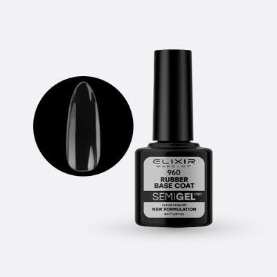 Elixir Semi Gel Ημιμόνιμο Βερνίκι 8ml – #960 (RUBBER BASE COAT)