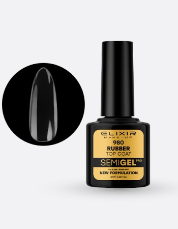 Elixir Semi Gel Ημιμόνιμο Βερνίκι 8ml – #980 (RUBBER TOP COAT – NO WIPE) Elixir Semi Gel Ημιμόνιμο Βερνίκι 8ml – #980 (RUBBER TOP COAT – NO WIPE)