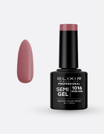 Elixir Semi Gel Ημιμόνιμο Βερνίκι 8ml – #1016 (ROSE RED)