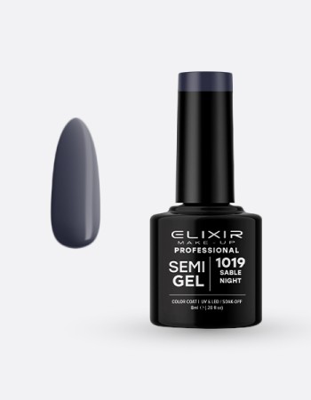 Elixir Semi Gel Ημιμόνιμο Βερνίκι 8ml – #1019 (SABLE NIGHT)