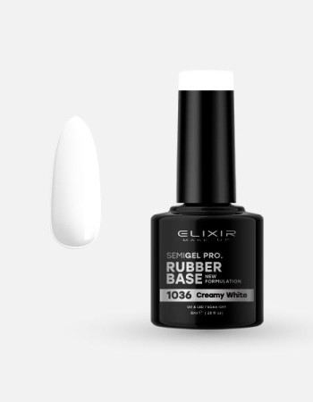 Elixir Semi Gel Ημιμόνιμο Βερνίκι 8ml – #1036 (CREAMY WHITE)
