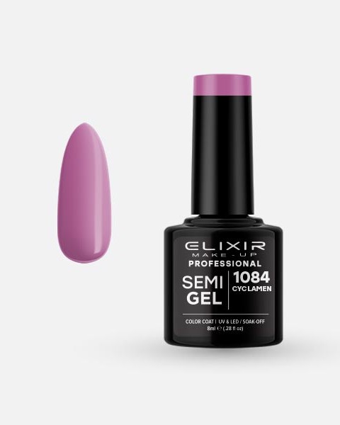 Elixir Semi Gel Ημιμόνιμο Βερνίκι 8ml – #1084 (CYCLAMEN)