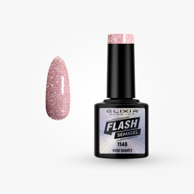 Elixir Semi Gel Ημιμόνιμο Βερνίκι FLASH 8ml – #1148 (ROSE QUARTZ)