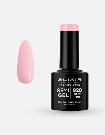 Elixir Semi Gel Ημιμόνιμο Βερνίκι 8ml – #820 (BABY PINK) Elixir Semi Gel Ημιμόνιμο Βερνίκι 8ml – #820 (BABY PINK)
