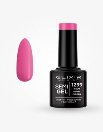 Elixir Semi Gel Ημιμόνιμο Βερνίκι 8ml – #1299 (NEON SLIMY GREEN)