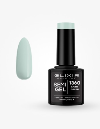 Elixir Semi Gel Ημιμόνιμο Βερνίκι 8ml – #1360 (LIGHT GREEN)