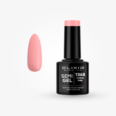 Elixir Semi Gel Ημιμόνιμο Βερνίκι 8ml – #1368 CORAL PINK
