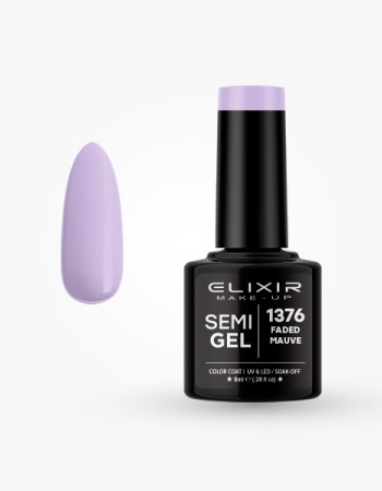 Elixir Semi Gel Ημιμόνιμο Βερνίκι 8ml – #1376 FADED MAUVE
