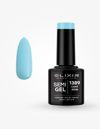 Elixir Semi Gel Ημιμόνιμο Βερνίκι 8ml – #1389 LIGHT AQUA