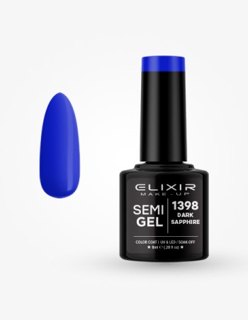Elixir Semi Gel Ημιμόνιμο Βερνίκι 8ml – #1398 DARK SAPPHIRE