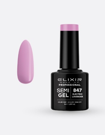 Elixir Semi Gel Ημιμόνιμο Βερνίκι 8ml – #847 (ELECTRIC LAVENDER) Elixir Semi Gel Ημιμόνιμο Βερνίκι 8ml – #847 (ELECTRIC LAVENDER)