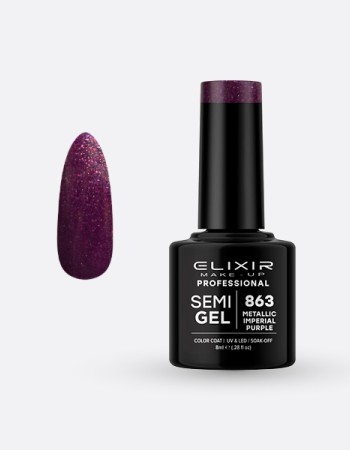 Elixir Semi Gel Ημιμόνιμο Βερνίκι 8ml – #863 (METALLIC IMPERIAL PURPLE) Elixir Semi Gel Ημιμόνιμο Βερνίκι 8ml – #863 (METALLIC IMPERIAL PURPLE)