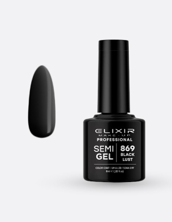 Elixir Semi Gel Ημιμόνιμο Βερνίκι 8ml – #869 (BLACK LUST) Elixir Semi Gel Ημιμόνιμο Βερνίκι 8ml – #869 (BLACK LUST)