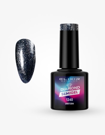 Elixir Semi Gel Ημιμόνιμο Βερνίκι LASER DIAMOND 8ml – #1240 (UNIFORM)