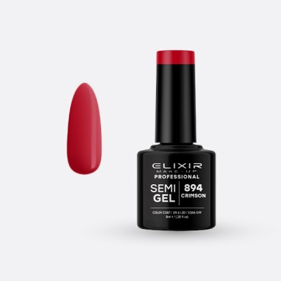 Elixir Semi Gel Ημιμόνιμο Βερνίκι 8ml – #894 (CRIMSON)
