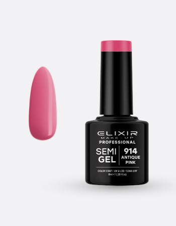 Elixir Semi Gel Ημιμόνιμο Βερνίκι 8ml – #914 (ANTIQUE PINK)