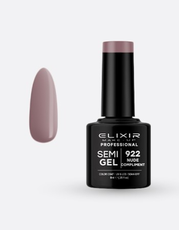 Elixir Semi Gel Ημιμόνιμο Βερνίκι 8ml – #922 (NUDE COMPLIMENT)