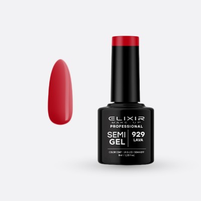 Elixir Semi Gel Ημιμόνιμο Βερνίκι 8ml – #929 (LAVA)