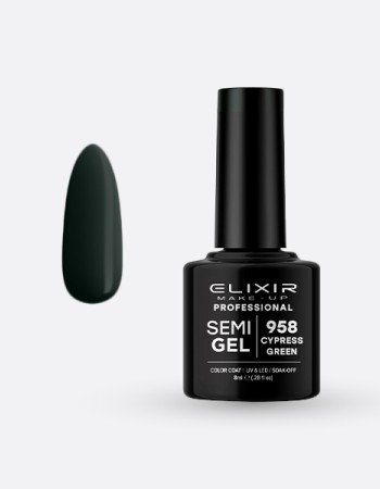 Elixir Semi Gel Ημιμόνιμο Βερνίκι 8ml – #958 (CYPRESS GREEN)