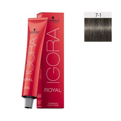 Schwarzkopf Igora Royal 60ml #7-1 Ξανθό Μεσαίο Σαντρέ