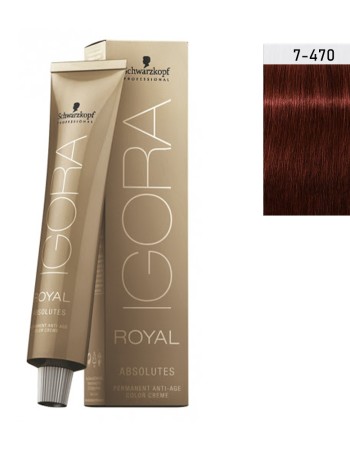 Schwarzkopf Igora Royal Absolutes 60ml #7-470 ΞΑΝΘΟ ΜΕΣΑΙΟ ΜΠΕΖ ΧΑΛΚΙΝΟ ΦΥΣΙΚΟ
