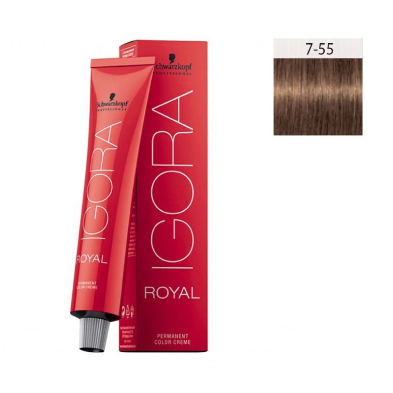 Schwarzkopf Igora Royal 60ml #7-55 Ξανθό Μεσαίο Έντονο Χρυσό