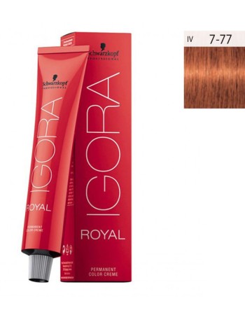 Schwarzkopf Igora Royal 60ml #7-77 Ξανθό Μεσαίο Εντονο Χάλκινο