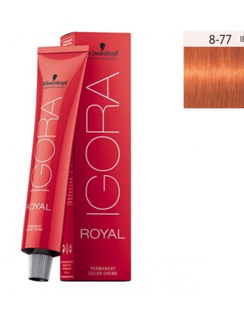 Schwarzkopf Igora Royal 60ml #8-77 Ξανθό Ανοιχτό Έντονο Χάλκινο