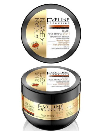 EVELINE Argan + Keratin Hair Mask 8 in 1 300ml