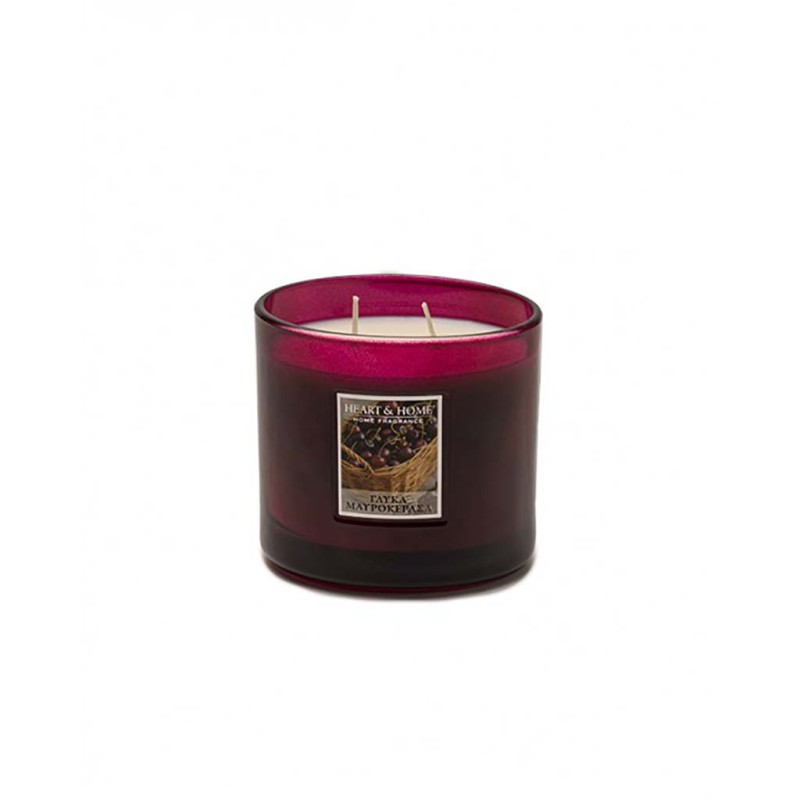 Heart and Home Αρωματικό Κερί με Διπλό Φυτίλι 40h 230gr #Γλυκά Μαυροκέρασα