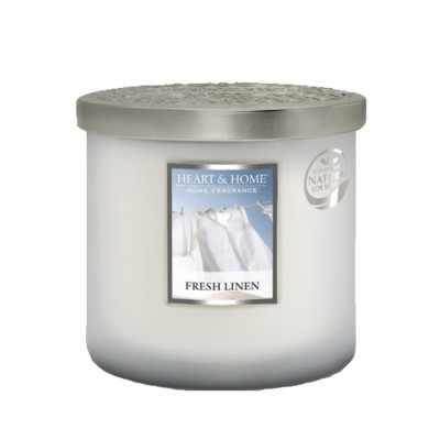 Heart and Home Αρωματικό Κερί με Διπλό Φυτίλι 40h 230gr #Δροσερό Λινό