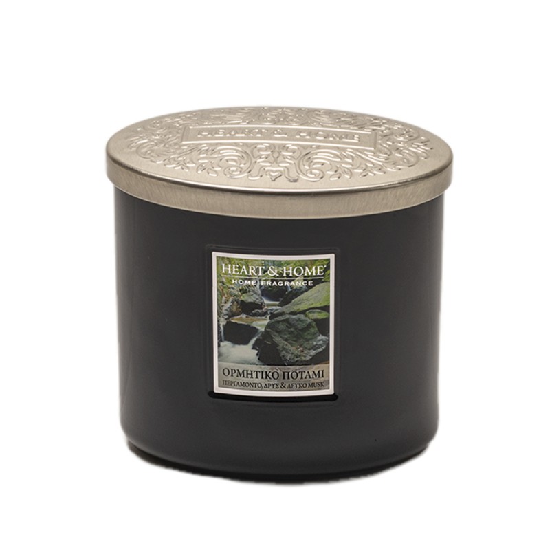 Heart and Home Αρωματικό Κερί με Διπλό Φυτίλι 40h 230gr #Ορμητικό Ποτάμι