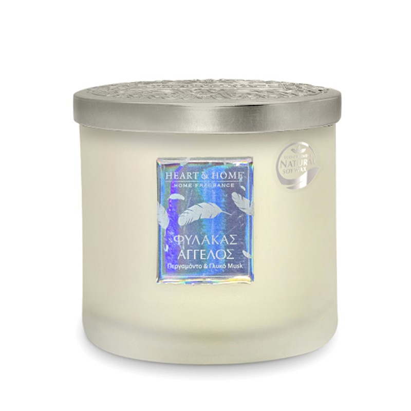 Heart and Home Αρωματικό Κερί με Διπλό Φυτίλι 40h 230gr #Φύλακας Άγγελος