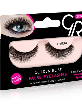 Golden Rose False Eyelashes (με φυσική τρίχα) #01