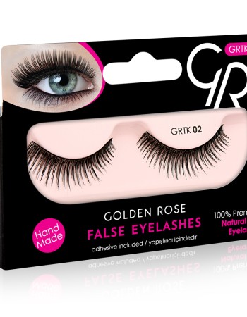 Golden Rose False Eyelashes (με φυσική τρίχα) #02
