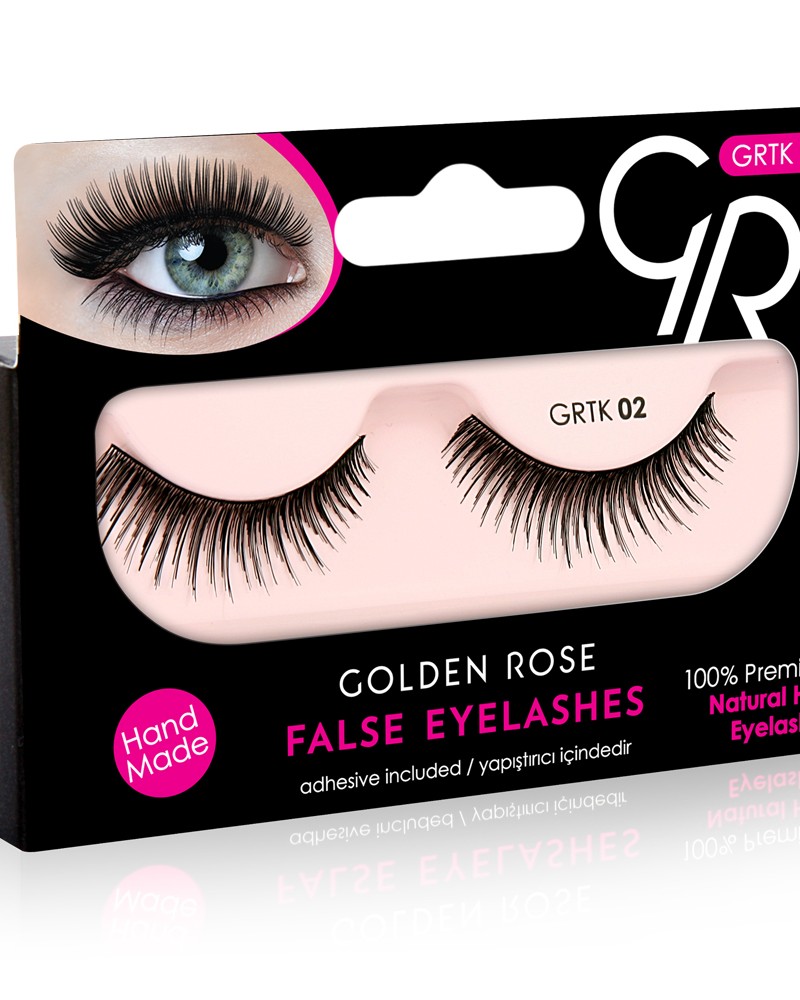 Golden Rose False Eyelashes (με φυσική τρίχα) #02