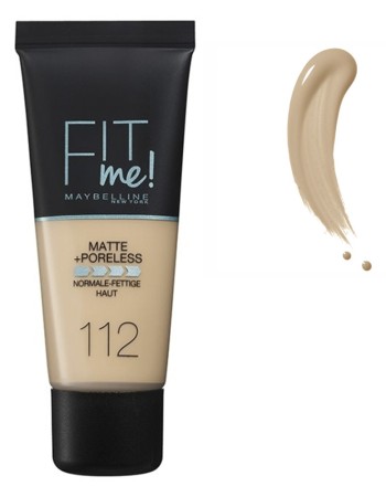 Maybelline Fit Me Matte + Poreless Foundation 30ml #112 Soft Beige