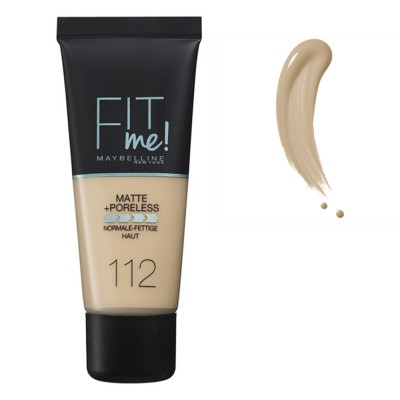 Maybelline Fit Me Matte + Poreless Foundation 30ml #112 Soft Beige