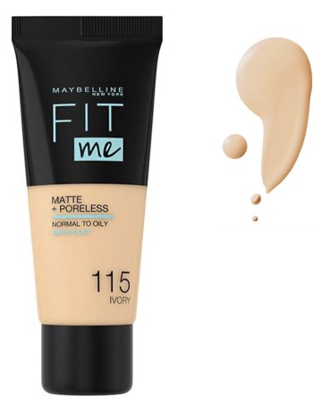 Maybelline Fit Me Matte + Poreless Foundation 30ml #115 Ivory