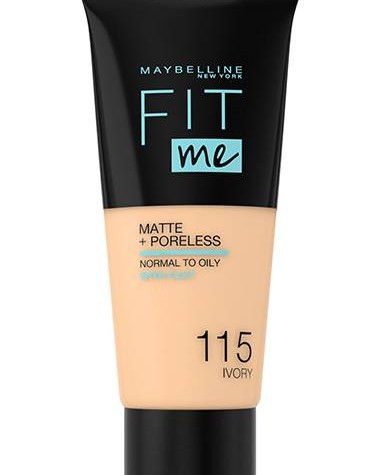 Maybelline Fit Me Matte + Poreless Foundation 30ml #115 Ivory Maybelline Fit Me Matte + Poreless Foundation 30ml #115 Ivory