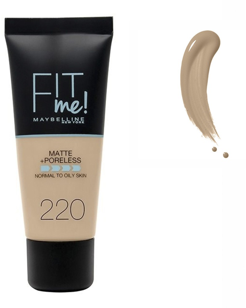 Maybelline Fit Me Matte + Poreless Foundation 30ml #220 Natural Beige Maybelline Fit Me Matte + Poreless Foundation 30ml #220 Natural Beige