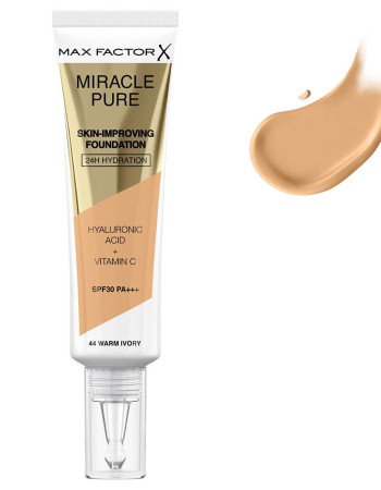 Max Factor Miracle Miracle Pure SPF30 Skin Improving Foundation 30ml - 044 Warm Ivory