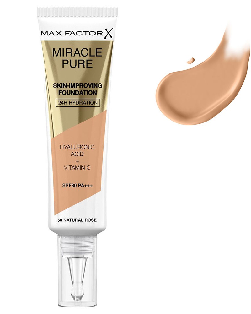 Max Factor Miracle Miracle Pure SPF30 Skin Improving Foundation 30ml - 050 Natural Rose