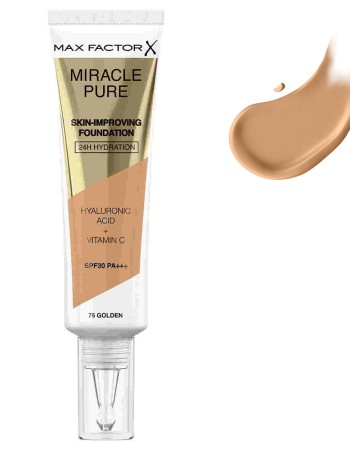 Max Factor Miracle Miracle Pure SPF30 Skin Improving Foundation 30ml - 075 Golden