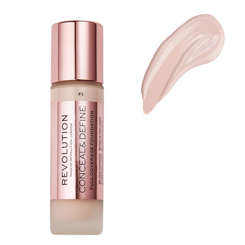 Makeup Revolution Conceal & Define Full Coverage Foundation 23ml #F3