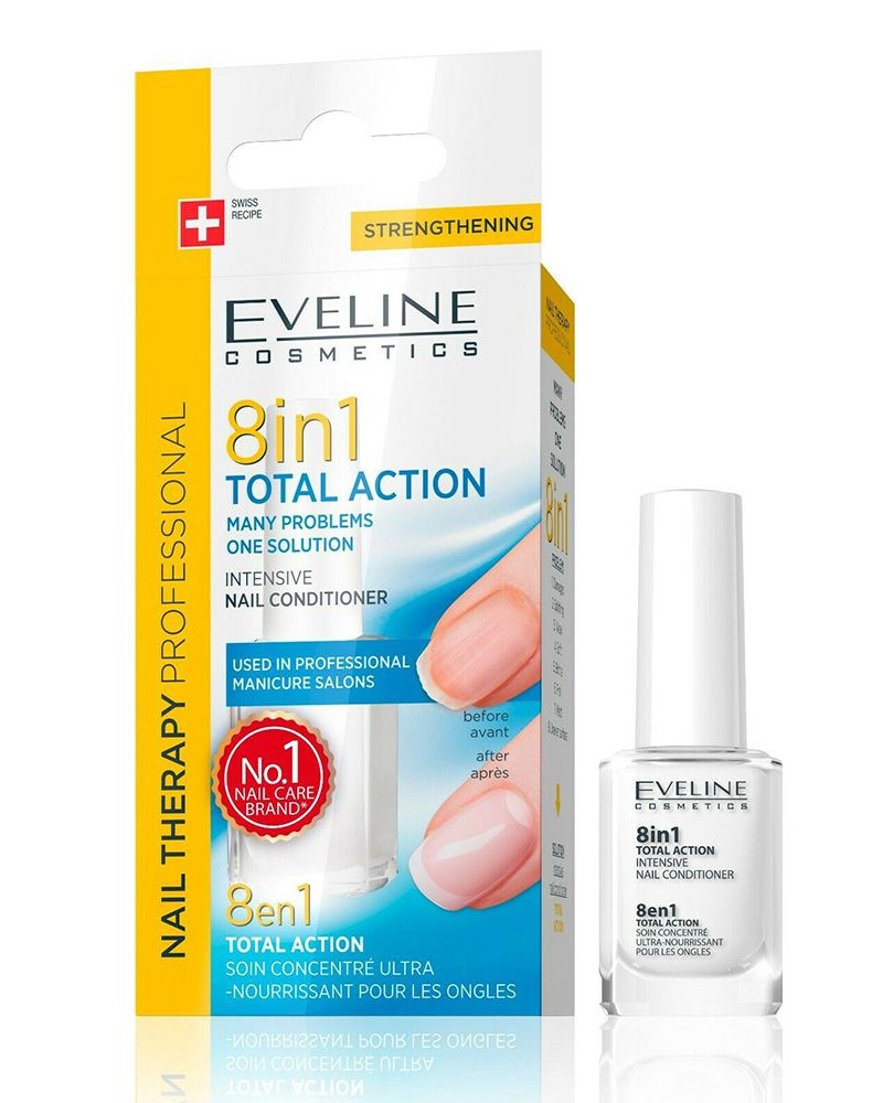 Eveline Nail Therapy - 8in1 Total Action One Solution 12ml Eveline Nail Therapy - 8in1 Total Action One Solution 12ml