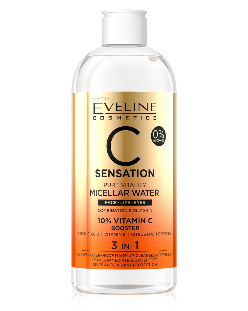 EVELINE C Sensation Micellar Water Pure Vitality 3 in 1 400ml