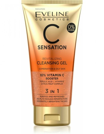 EVELINE Vitamin C Sensation Revitalising Cleansing Gel 3in1 150ml